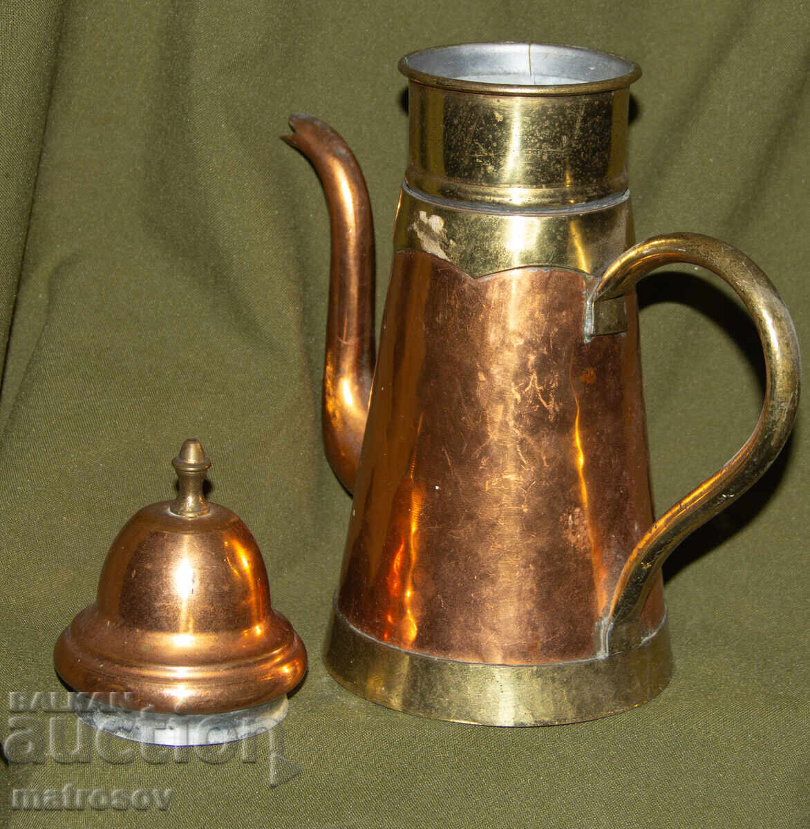 Ceainic solid din cupru, lucrat manual - 5