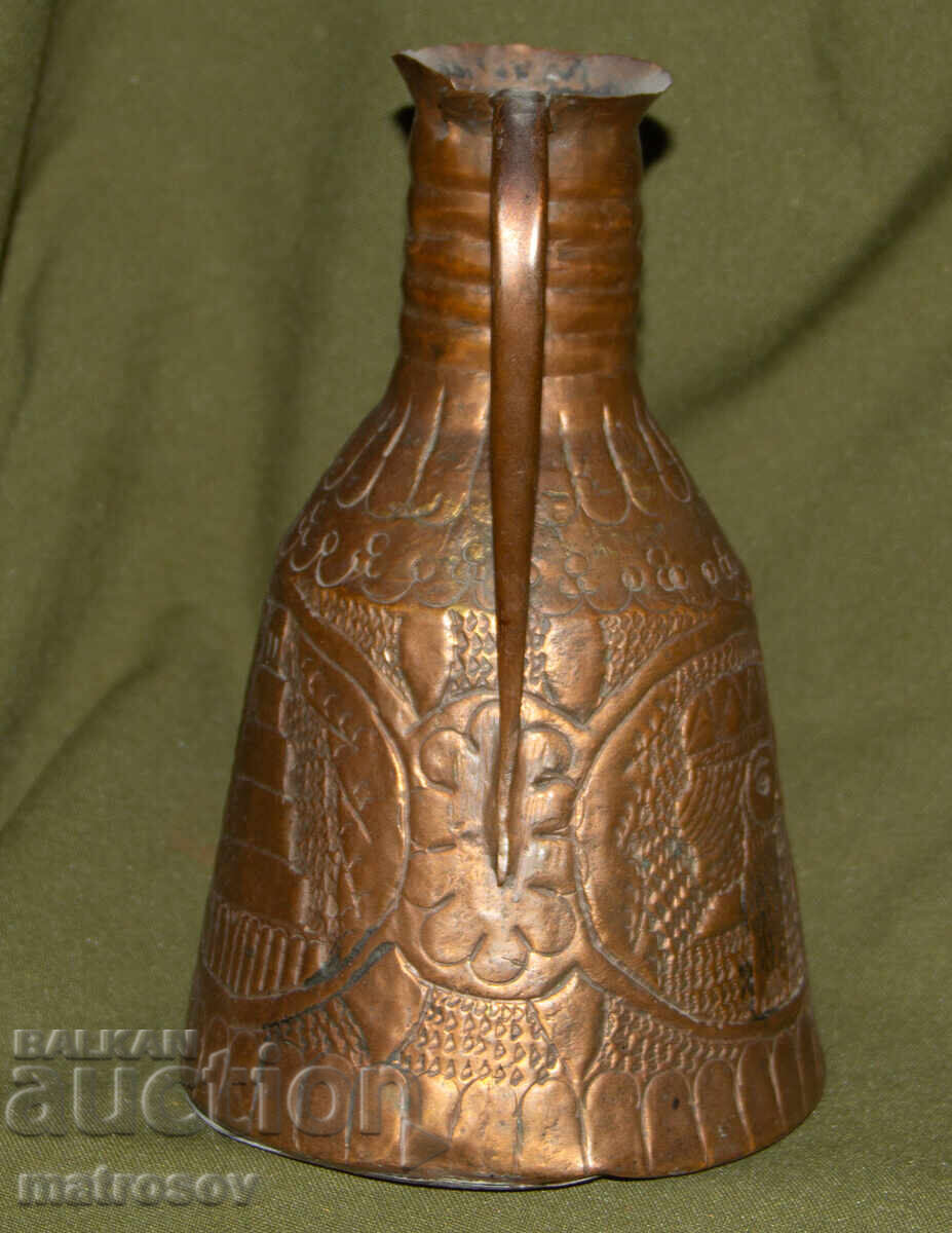 Cana decorativă din cupru, lucrată manual - 6