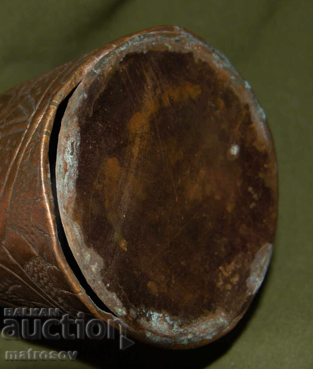 Cana decorativă din cupru, lucrată manual - 7