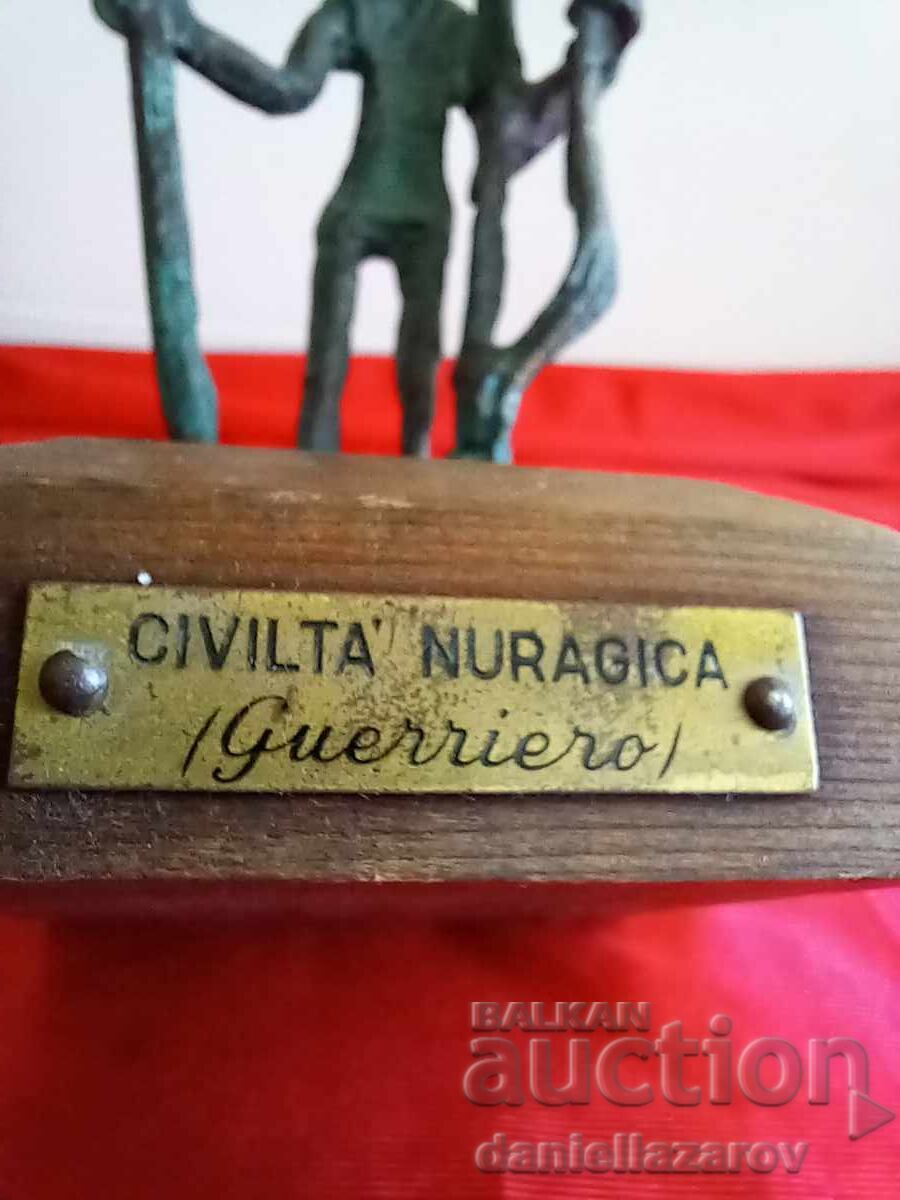 Licitație Veche Sculptură din Bronz Nuragică Arcaș Statuetă