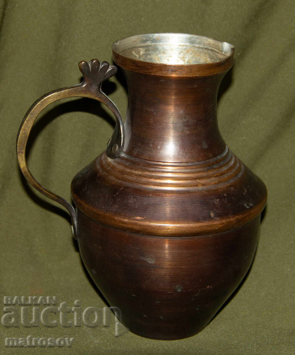 Cană solidă din cupru, lucrată manual - 5