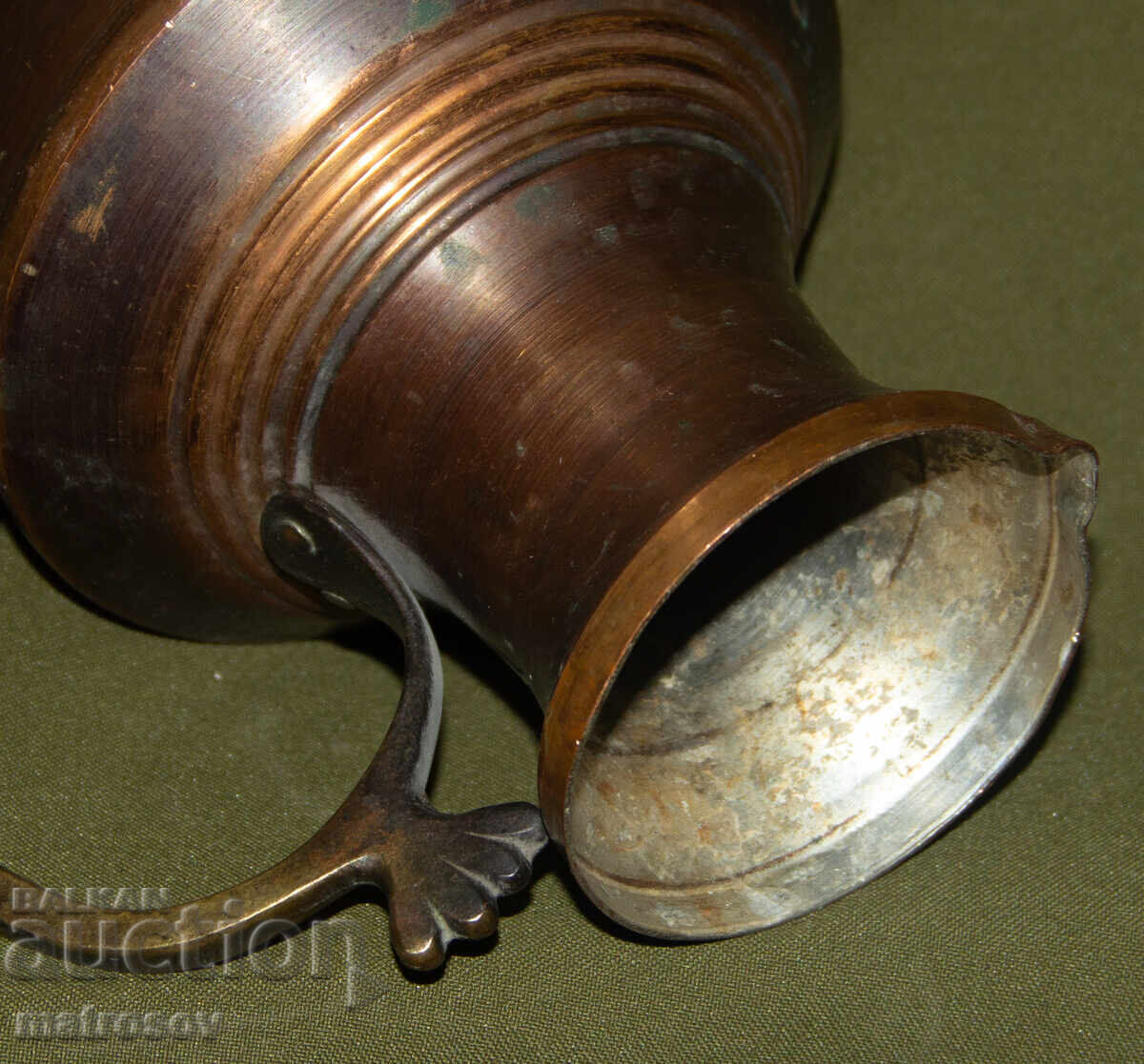 Cană solidă din cupru, lucrată manual - 6