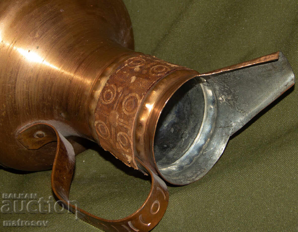 Cană solidă din cupru, lucrată manual - 7