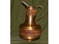 Cană solidă din cupru, lucrată manual