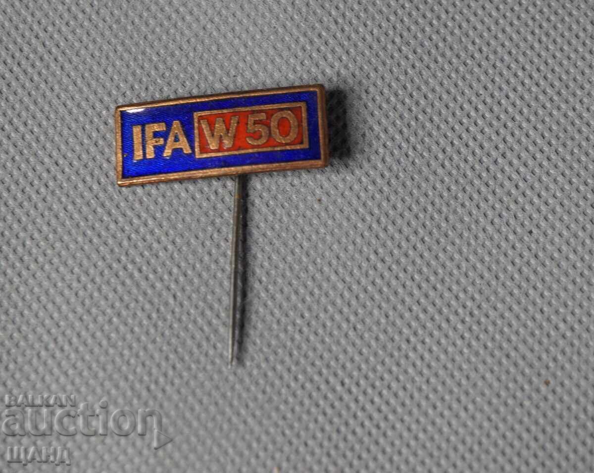 Old Rare Enamel Badge Truck IFA W 50 Sign Old Rare Enamel Badge Truck IFA W 50 Sign