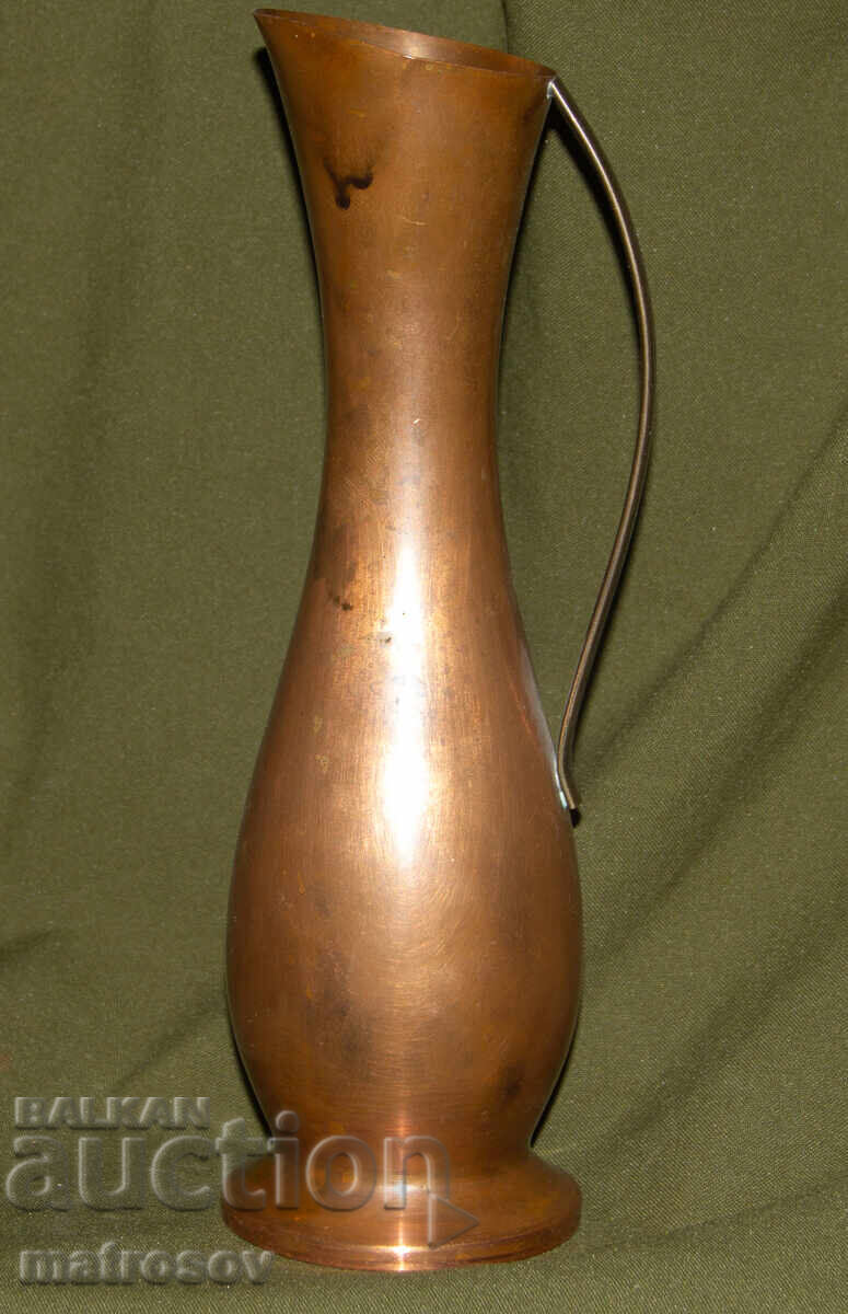 Cana / vază solidă din cupru, lucrată manual - 5