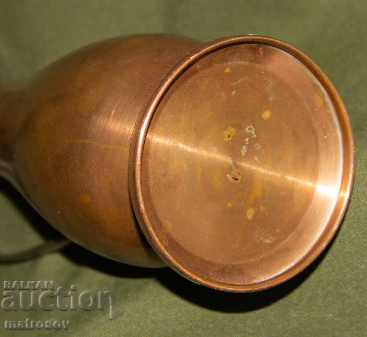 Cana / vază solidă din cupru, lucrată manual - 7