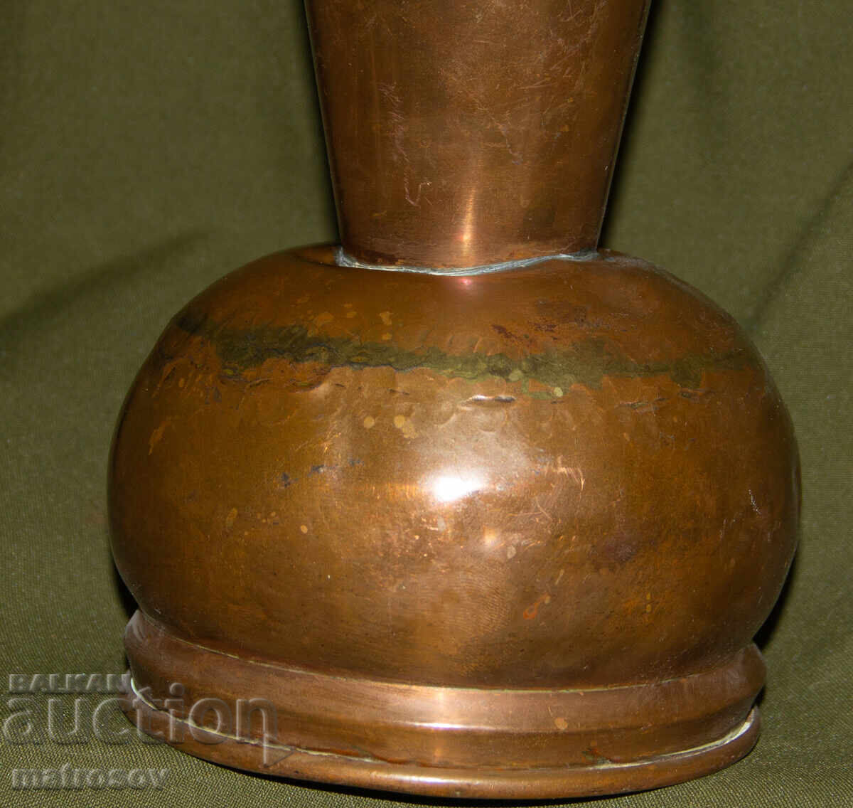 Livrarea Veche cană solidă de cupru, lucrată manual