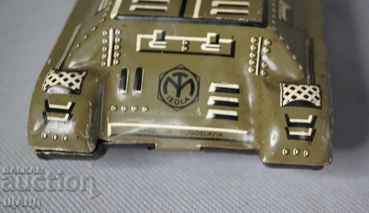 Yugoslavia Old Metal Sheet Toy Model Tank - 5