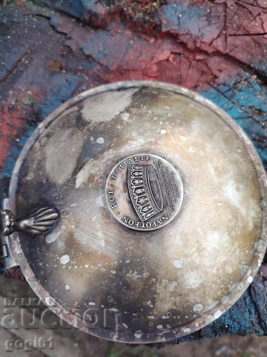 Small, silver-plated, branded frying pan with price € 7.67 | 15.00 BGN