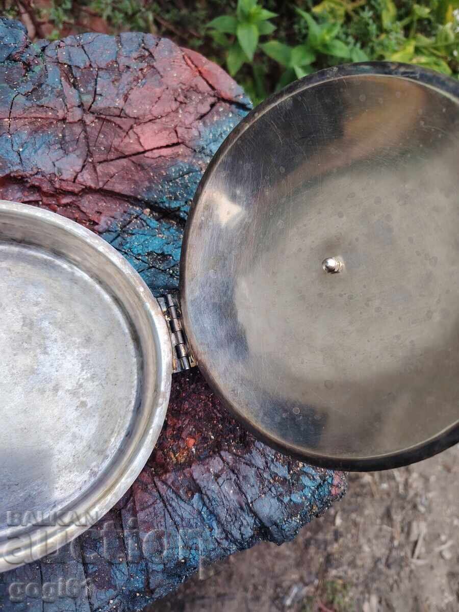 Small, silver-plated, branded frying pan - 7