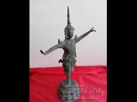 Sculptură de bronz APSARA, Khmeră Cambodgia Secolul 19