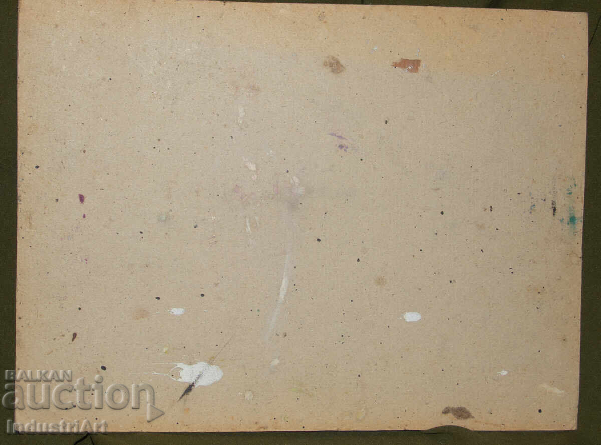 Old oil painting of a spring mountain landscape - 6