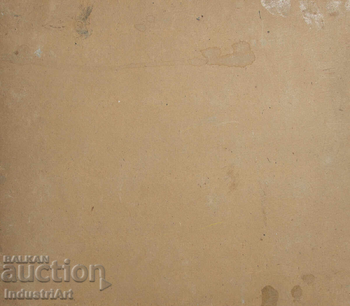 Παλιό μικρό ελαιογραφία, σκηνή καθημερινής ζωής, ορεινό ποτάμι - 7