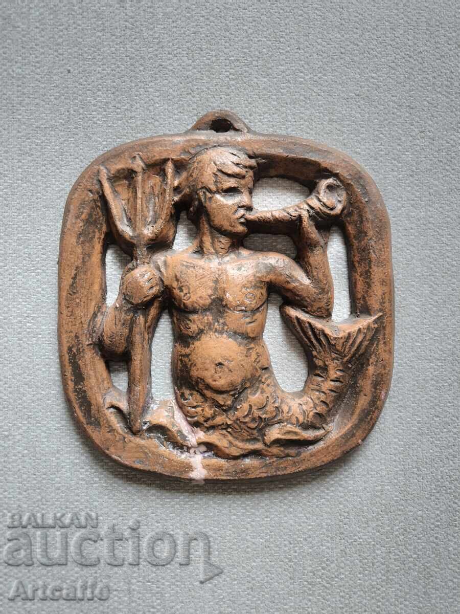 κεραμικό ανάγλυφο ζώδιο Υδροχόος κεραμικό ανάγλυφο ζώδιο Υδροχόος