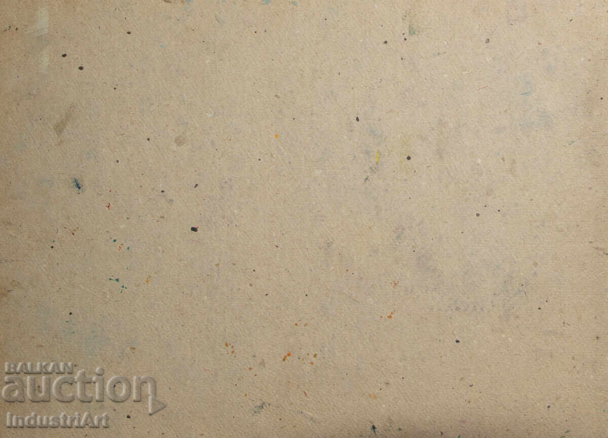 Παλιός ελαιογραφία ανοιξιάτικο ορεινό τοπίο - 7