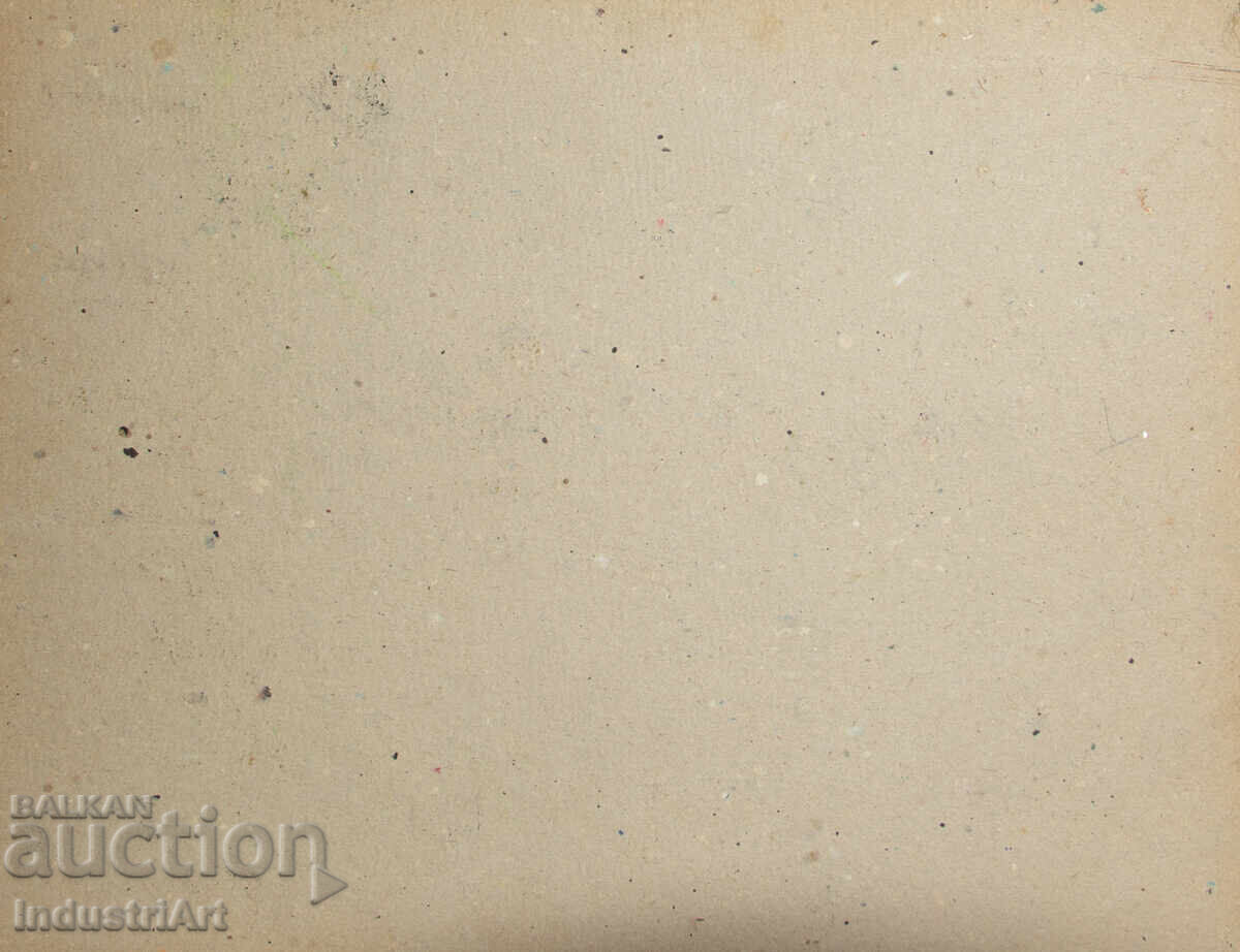 Old oil painting river landscape - 6