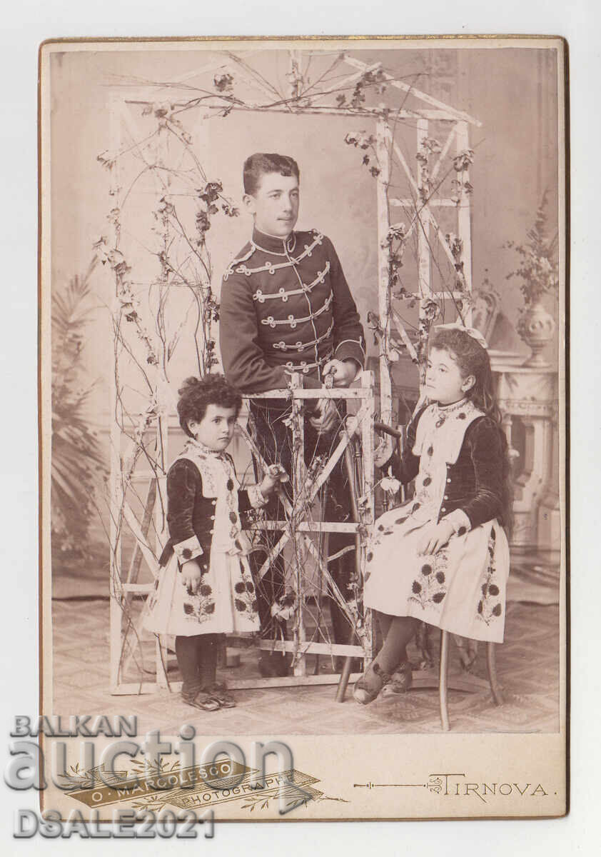 1890те Княжески гвардеец Търново - MARCOLESCO снимка картон