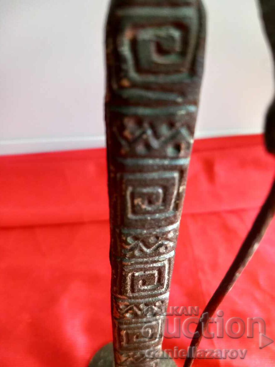 Licitație Veche Statuetă de Bronz Zeița Războinică ATENA