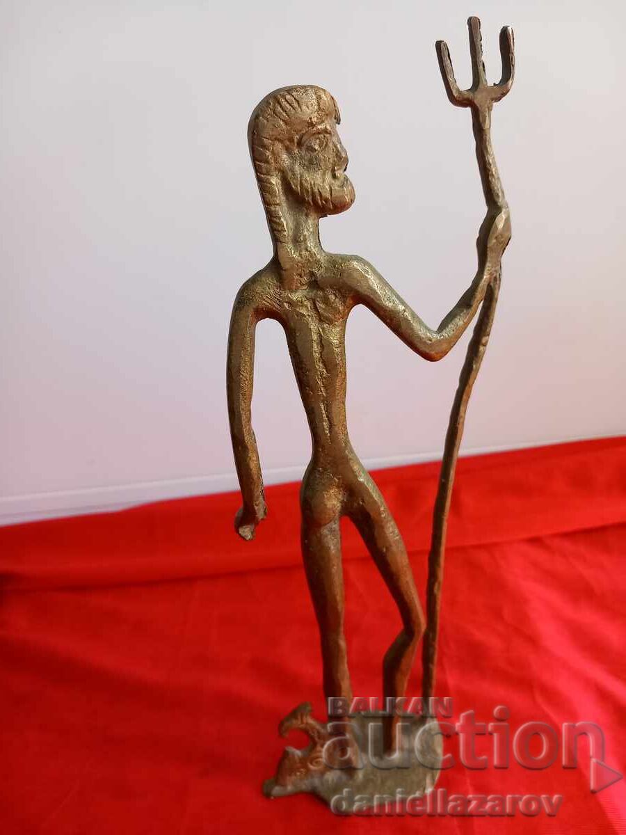 Livrarea Statuetă Veche de Bronz Zeul POSEIDON