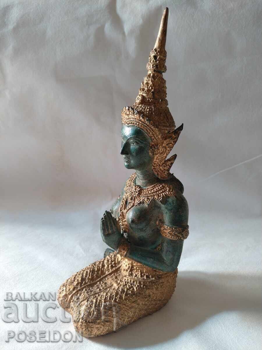 Figură de bronz, Statuetă, Zeiță, Buddha Figură de bronz, Statuetă, Zeiță, Buddha