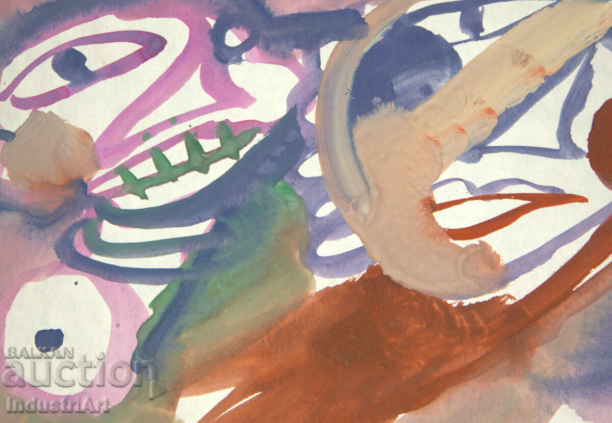 Modern art, watercolor abstract portrait with price 100.00 BGN | € 51.13