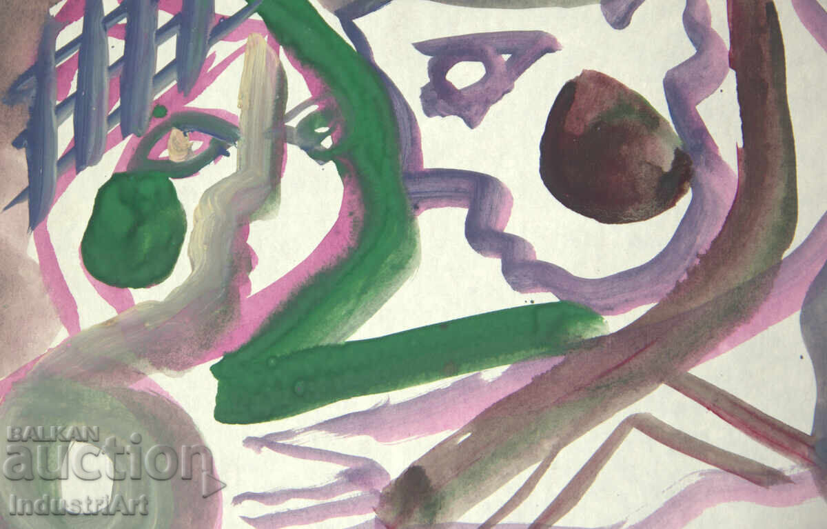 Contemporary Art Watercolor Expressionist Portrait Couple with price 100.00 BGN | € 51.13 Contemporary Art Watercolor Expressionist Portrait Couple with price 100.00 BGN | € 51.13