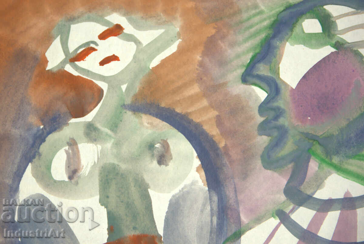 Auction  Modern art, watercolor, abstract composition