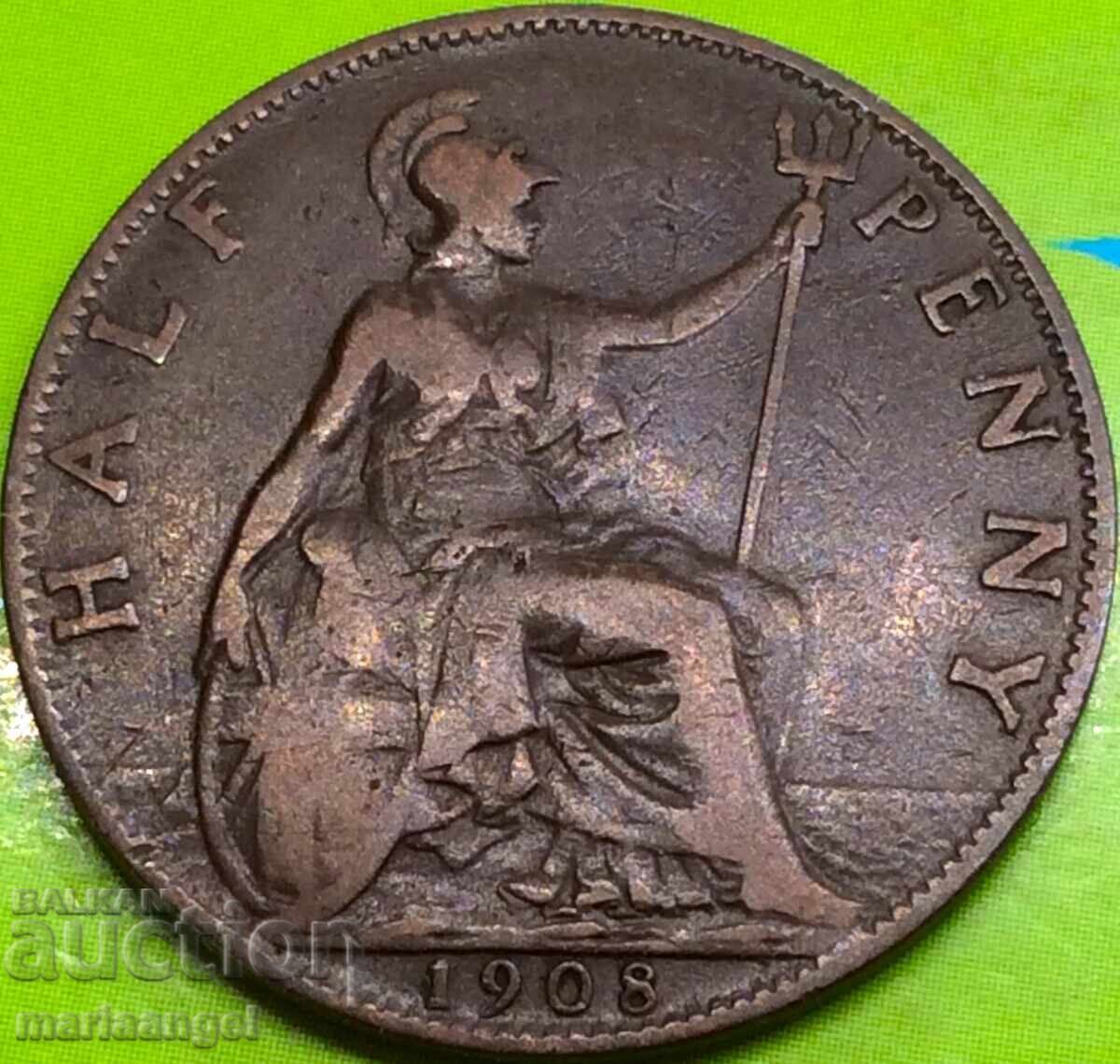 Great Britain 1/2 penny 1908 - 6 Great Britain 1/2 penny 1908 - 6