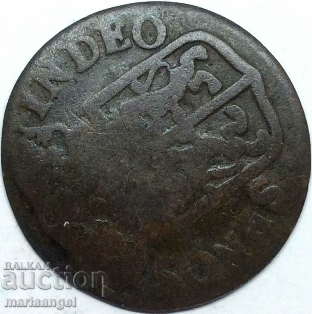 Παράδοση 1 σεντ 1753 Ολλανδία Gelderland Δανέζικο