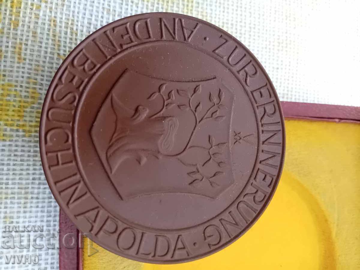 Auction Plaque, Meissen, porcelain Auction Plaque, Meissen, porcelain