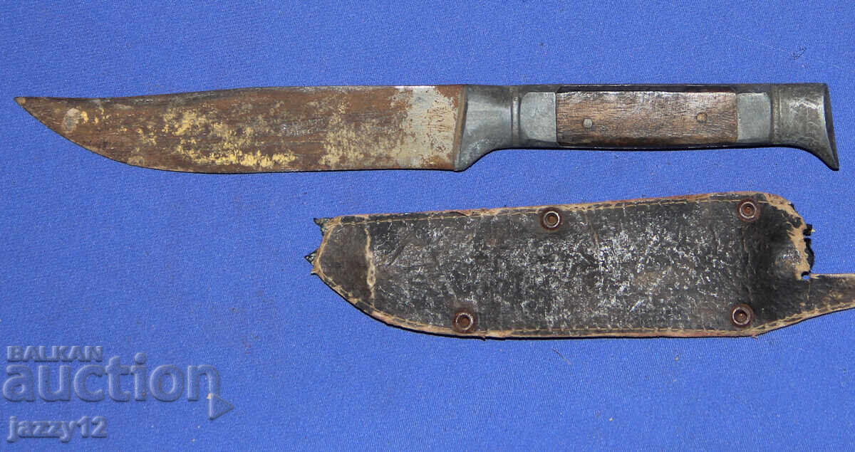 Παλιό τουριστικό μαχαίρι με θήκη - 5