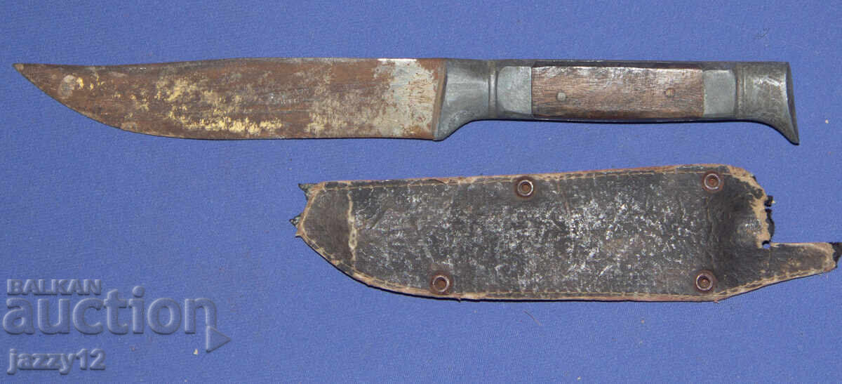 Παλιό τουριστικό μαχαίρι με θήκη - 6