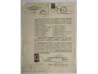 1934 COOPERATIVA DE COJOCARI-CALPACARI BALCAN TROIAN DOCUMENT