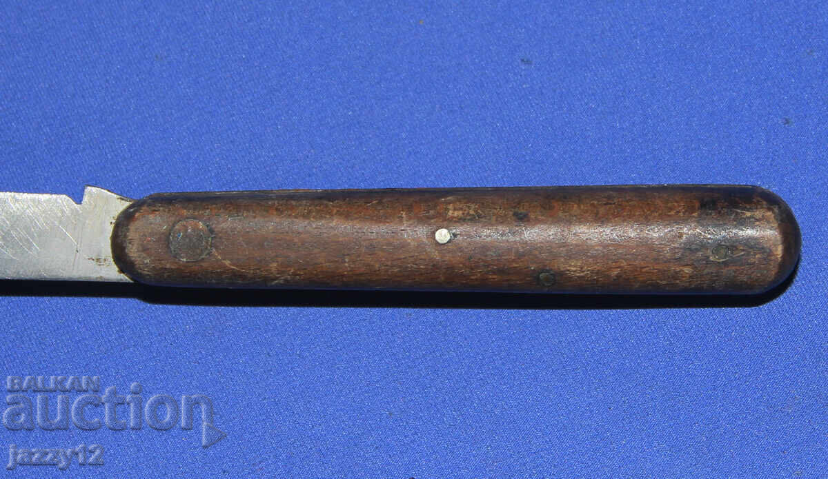 Стар земеделски джобен нож дървена дръжка - 5