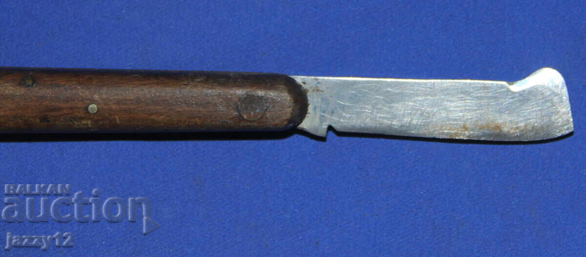Стар земеделски джобен нож дървена дръжка - 7