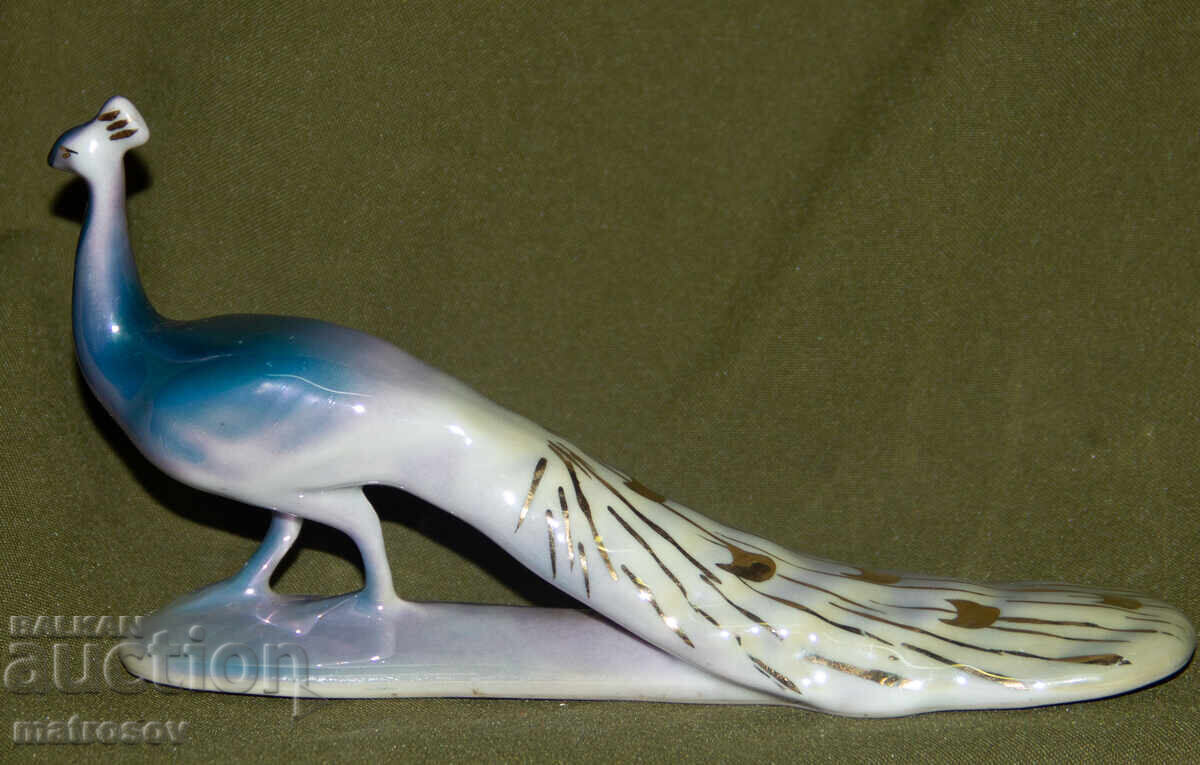 Decorative porcelain figurine, peacock - 5