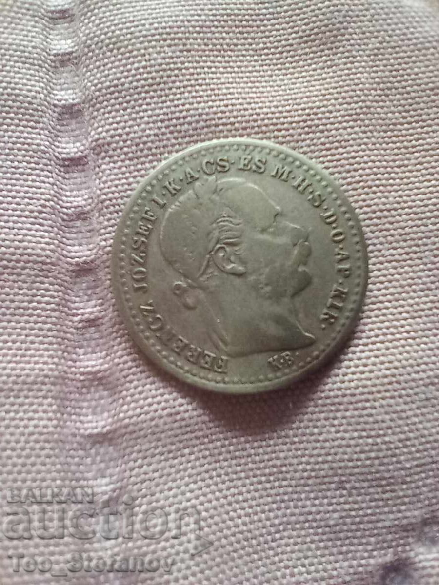 Доставка на 1 кройцер 1872 Унгария сребро
