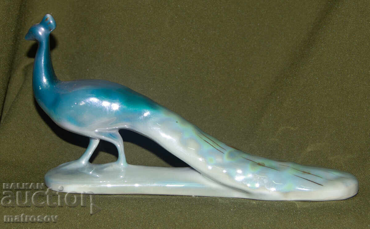 Декоративна порцеланова статуетка, паун с цена 130.00 лв. | € 66.47 Декоративна порцеланова статуетка, паун с цена 130.00 лв. | € 66.47