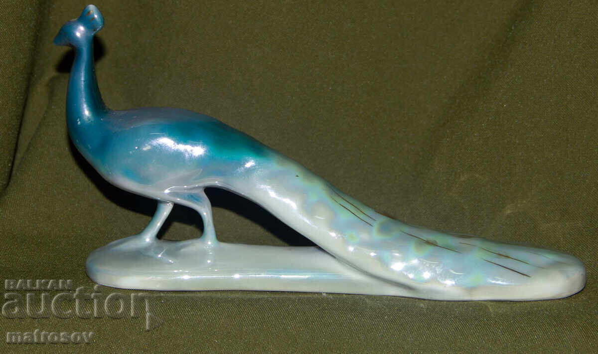 Декоративна порцеланова статуетка, паун Декоративна порцеланова статуетка, паун