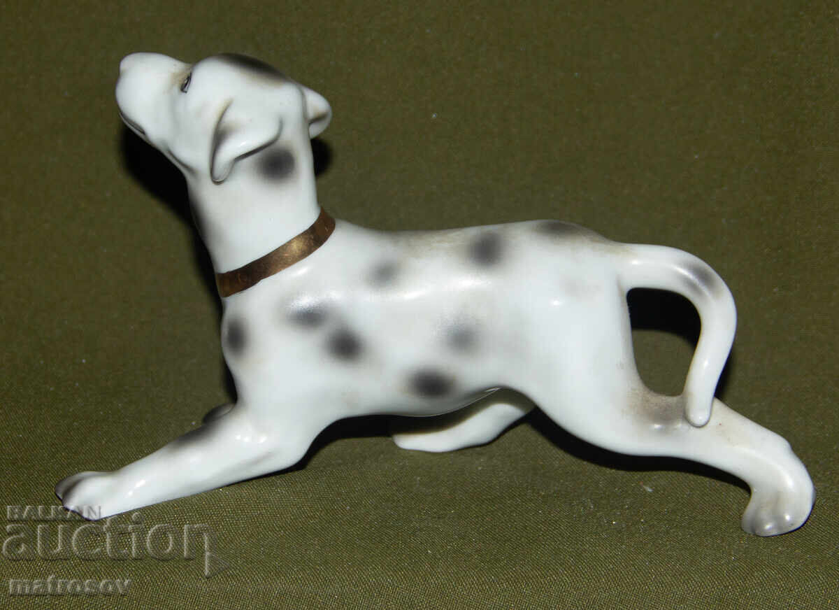 Стара порцеланова статуетка, далматинец - 5