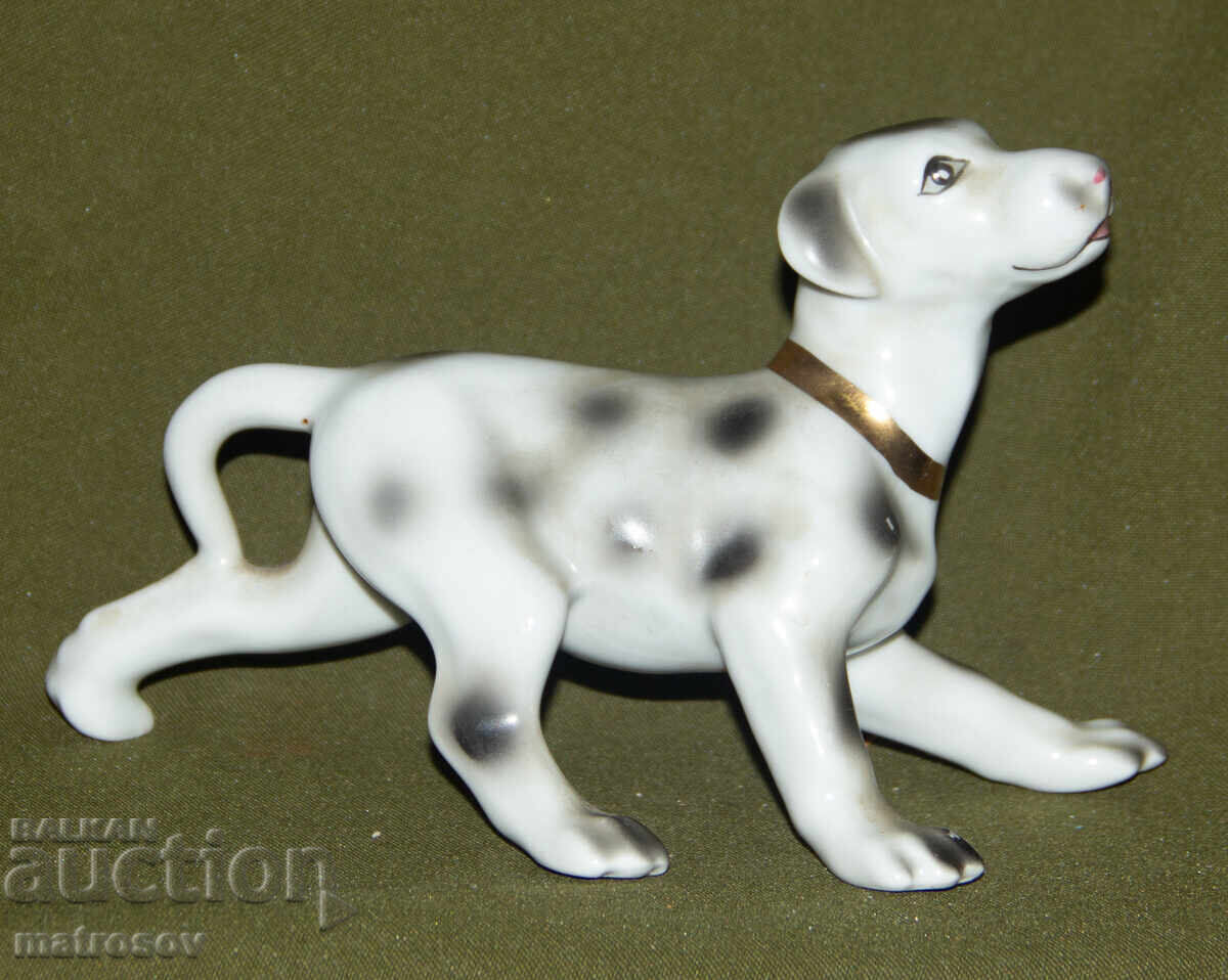 Стара порцеланова статуетка, далматинец