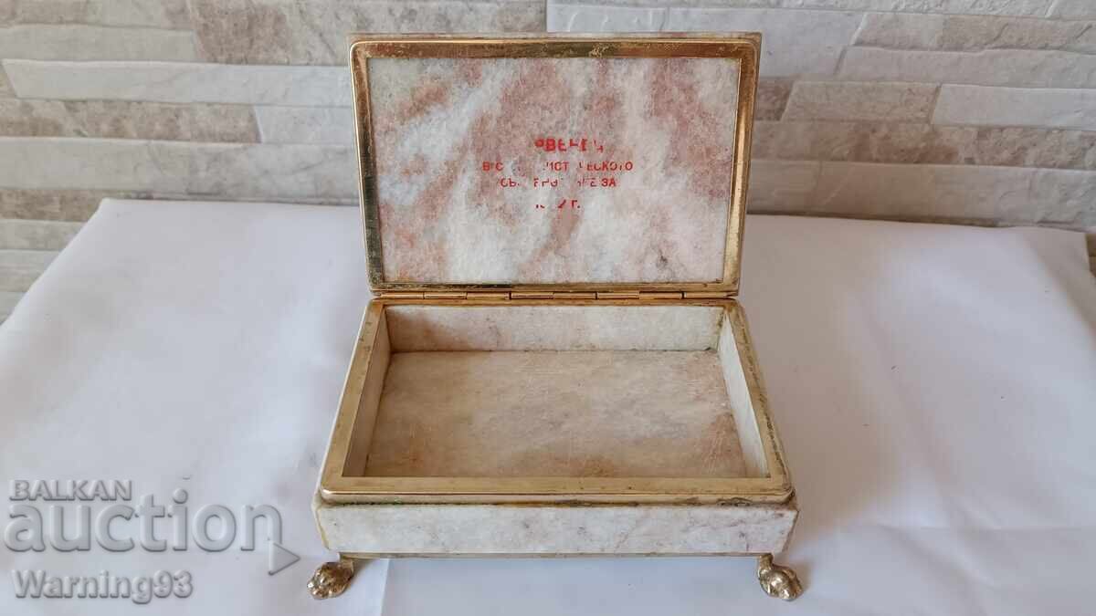 Cutie de bijuterii - marmură - producție bulgărească - 6