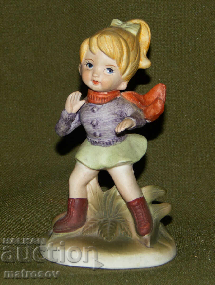 Παλαιό πορσελάνινο αγαλματίδιο, κορίτσι με παγοπέδιλα με τιμή 100.00 BGN | € 51.13 Παλαιό πορσελάνινο αγαλματίδιο, κορίτσι με παγοπέδιλα με τιμή 100.00 BGN | € 51.13