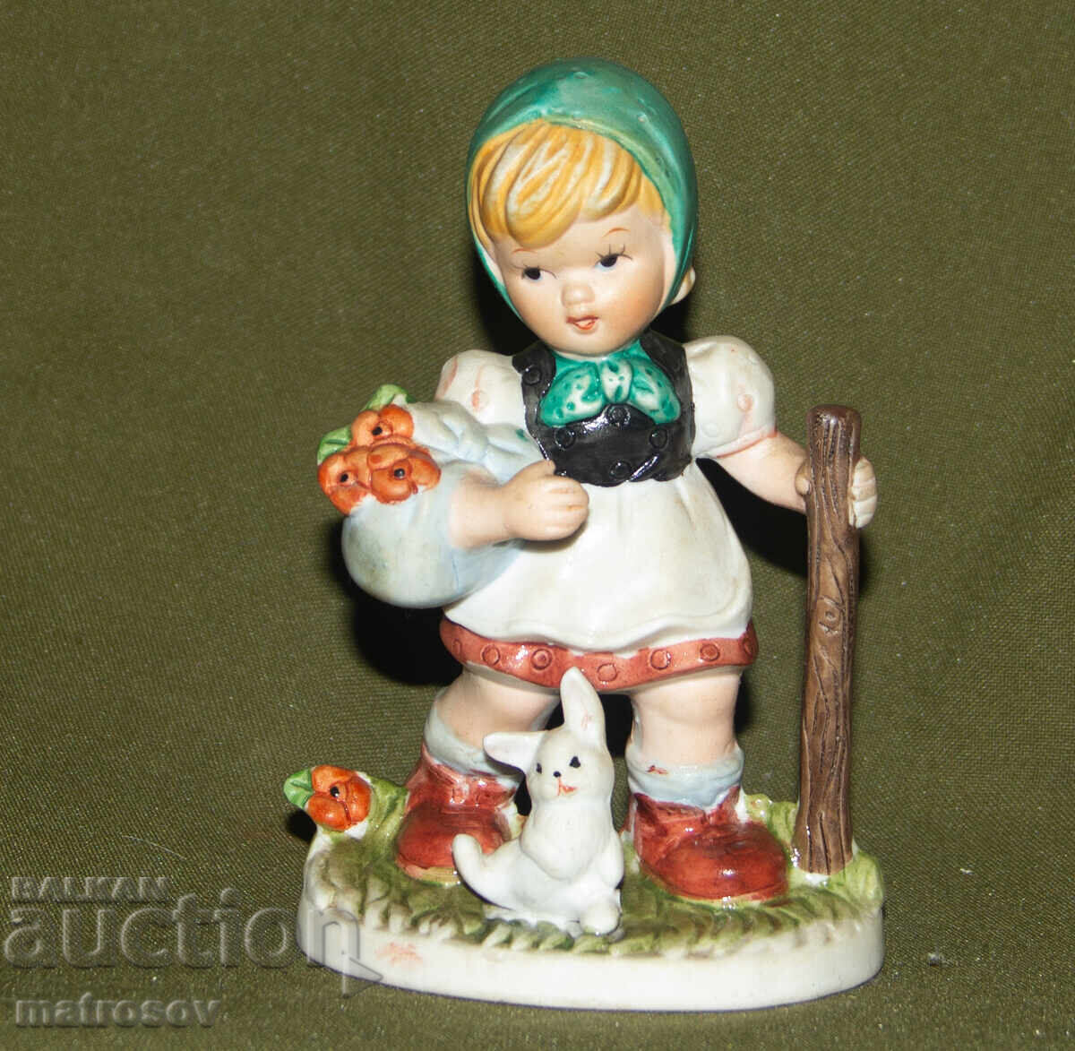 Παλιά πορσελάνινη φιγούρα κοριτσιού με λαγουδάκι με τιμή 80.00 BGN | € 40.90