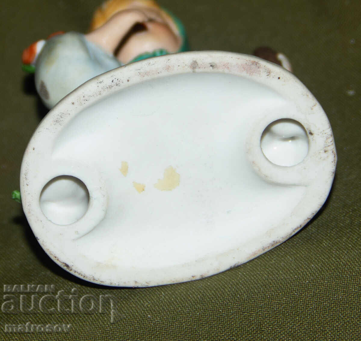 Παλιά πορσελάνινη φιγούρα κοριτσιού με λαγουδάκι - 6