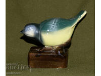 Veche statuetă decorativă din porțelan, reprezentând o pasăre