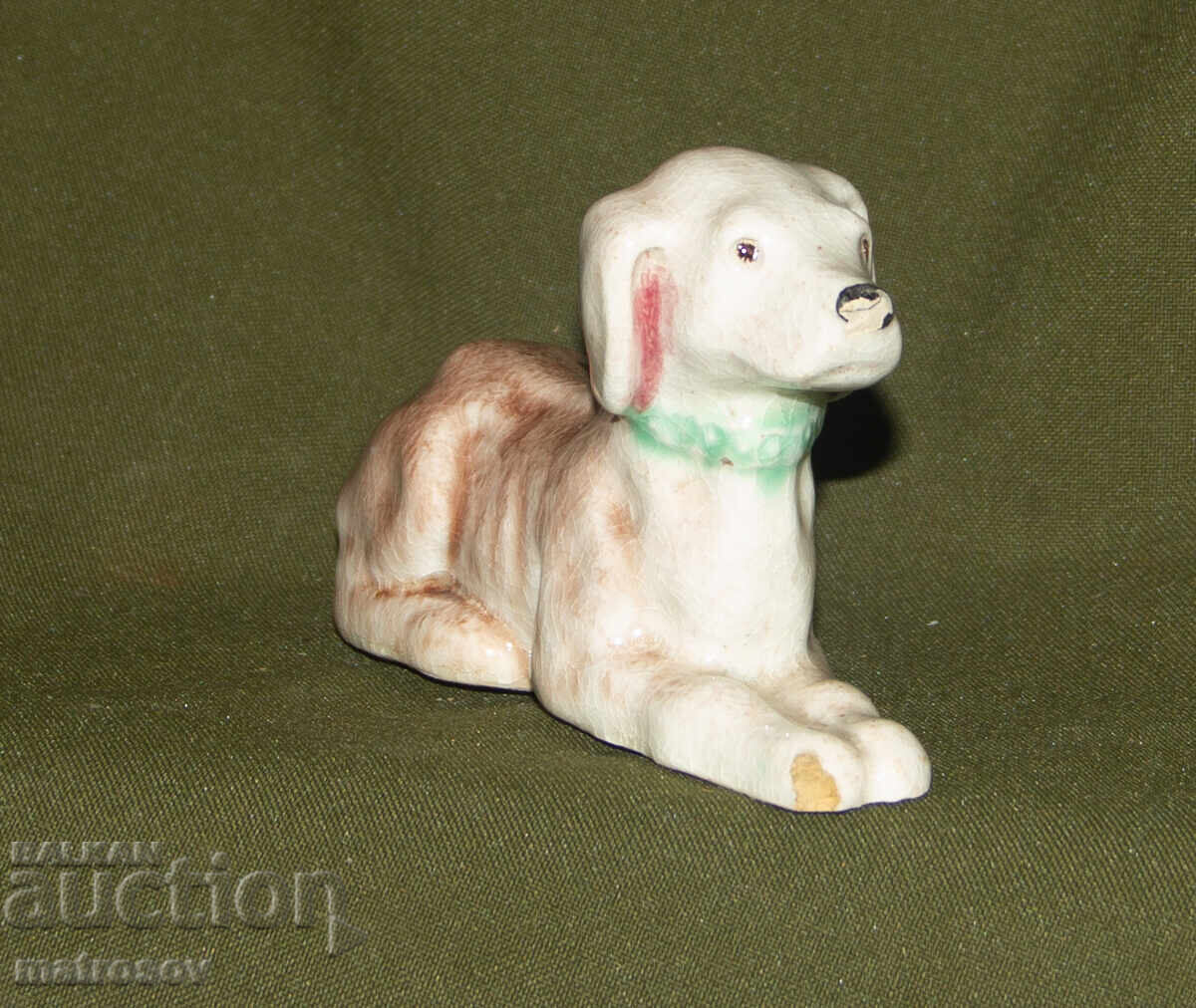 Auction  Old porcelain figurine, dog