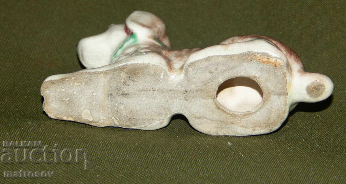 Old porcelain figurine, dog - 6