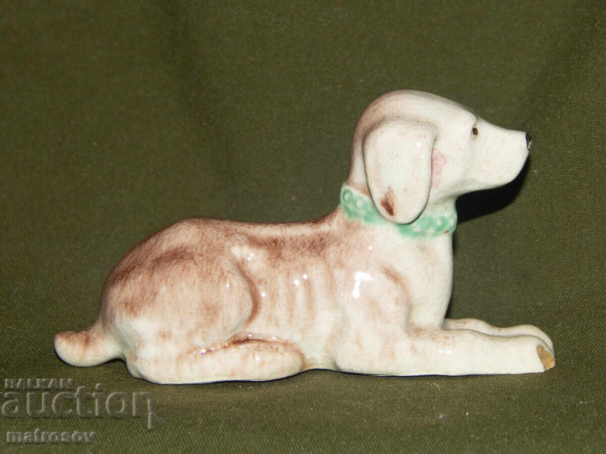 Old porcelain figurine, dog